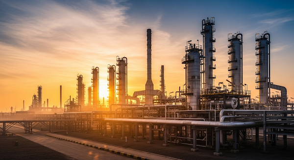 industrial oil and gas refinery